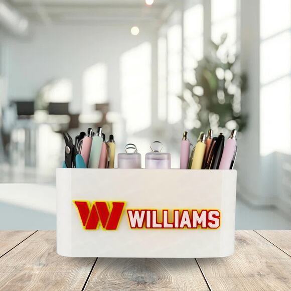 Personalized Washington Commanders Desk Organizer, Commanders Desk Decor - Picture 2 of 10